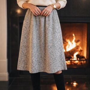 Chic Heather Gray A-Line Skirt Vintage 70’s with tags